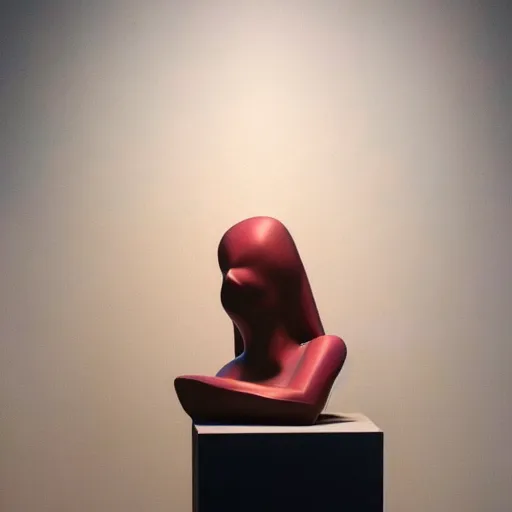 Prompt: modern art, abstract sculpture, anime girl, moma, studio light, 8 k