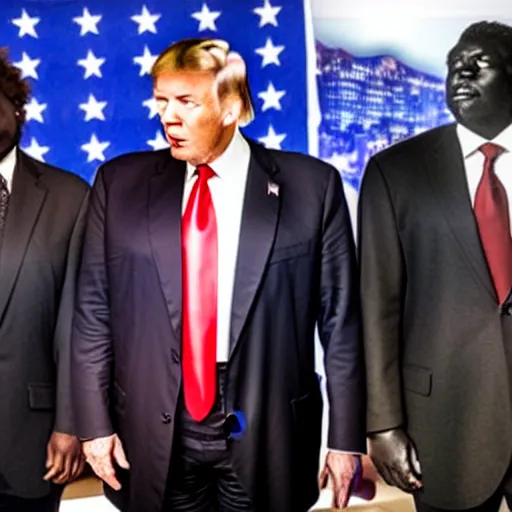 Prompt: donald trump with big black afro 4k