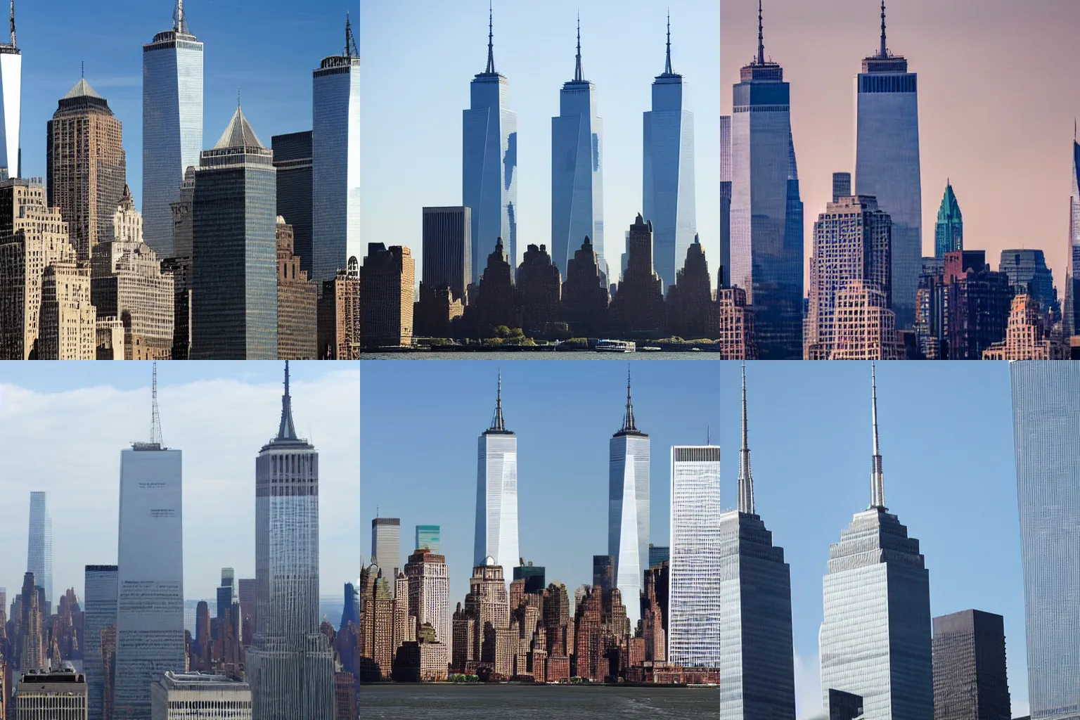 Prompt: The Twin towers in the current New York skyline