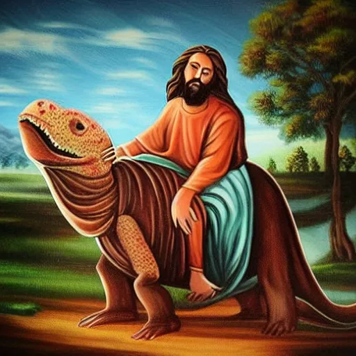 jesus as a dinosaur