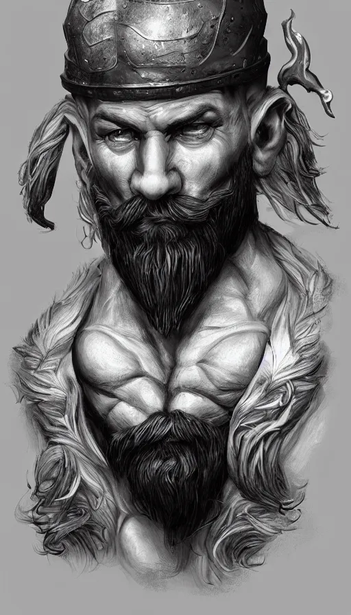 Prompt: the vlacksmith, very strong, muscular, big hammer, anvil, beard, cheeky, coloured, fame of thrones, fibonacci, sweat drops, intricate fashion clothing, insane, intricate, highly detailed, surrealistic, digital painting, artstation, concept art, smooth, sharp focus, illustration, Unreal Engine 5, 8K, art by artgerm and greg rutkowski and alphonse mucha