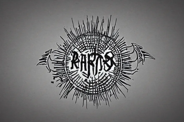 Image similar to a logo for the punkband \'RAROS\' made in MS-Paint