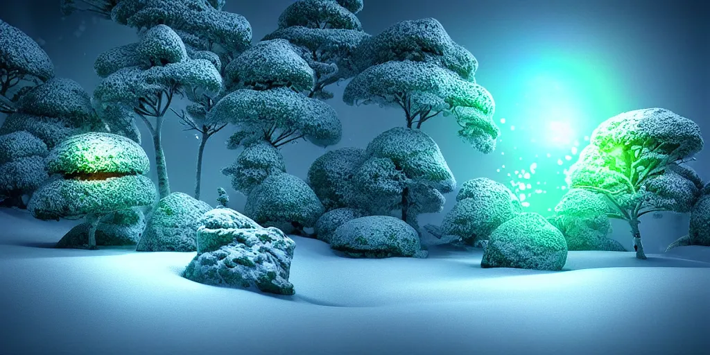 Image similar to “🍀+🌎+❄️ digital art, octane render, concept art, 4k”