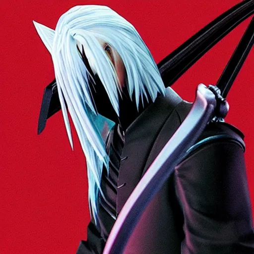 Prompt: sephiroth on trial for murder
