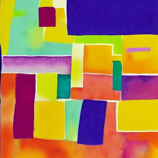 Image similar to a painting of a multicolored abstract background, an abstract drawing by etel adnan, behance contest winner, color field, watercolor, matte background, chromatic