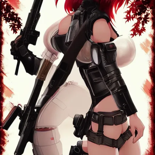 Prompt: concept art illustration of young japanese christina hendricks natalie portman as lara croft motoko kusanagi anime protagonist, wearing tokyo harajuke street fashion combat warrior fantasy bikini, intricate, elegant, art by artgerm and rosstran, masamune shirow