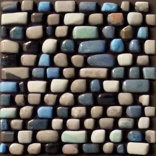 Image similar to hand painted ghibli stones wall tiles seamless