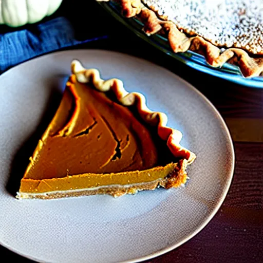 Image similar to pumpkin pie slice on a plate