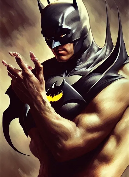 Image similar to portrait of aggressive eden hazard batman, d & d, muscular! white, fire, fantasy, intricate, elegant, highly detailed, digital painting, artstation, concept art, smooth, sharp focus, illustration, art by artgerm and greg rutkowski and alphonse mucha