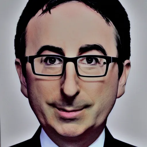 Image similar to john oliver!! portrait, in the style of origami