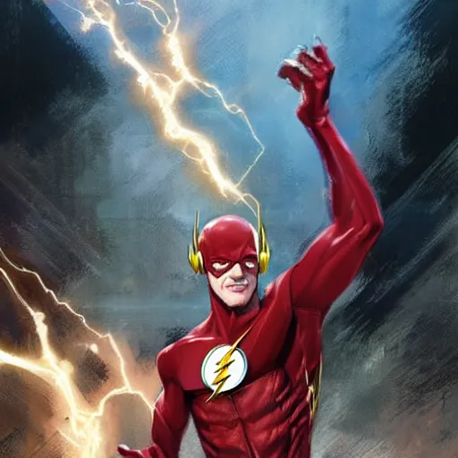 Image similar to cover art of the flash by craig mullins