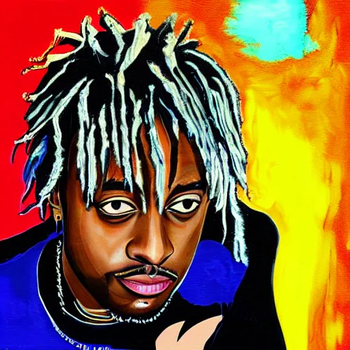 Prompt: juice wrld painting