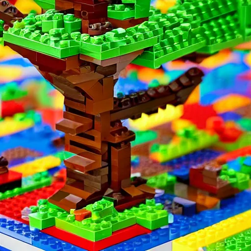 Prompt: erdtree in a lego game. impressionistic, colorful, high quality, 8 k, arstation