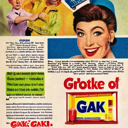 Image similar to advertisement for GAK, GAK advert