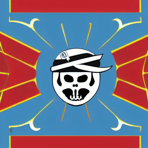 Prompt: stylized abstract Jolly Roger flag