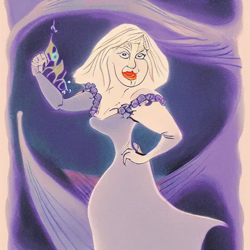 Image similar to ursula the sea witch, ( boris johnson ), by glen keane, disney