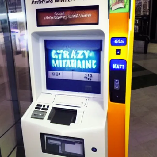 Prompt: crazy ATM machine