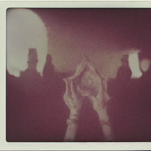 Image similar to summon rot witch fade, ritual aftermath gone wrong, a polaroid photo taken by guillermo del toro