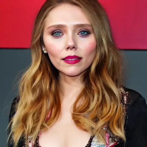 Image similar to elizabeth olsen mixed with scarlett johansson