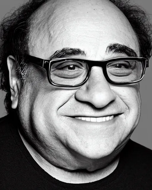 Image similar to portrait of danny devito. photographic, photography