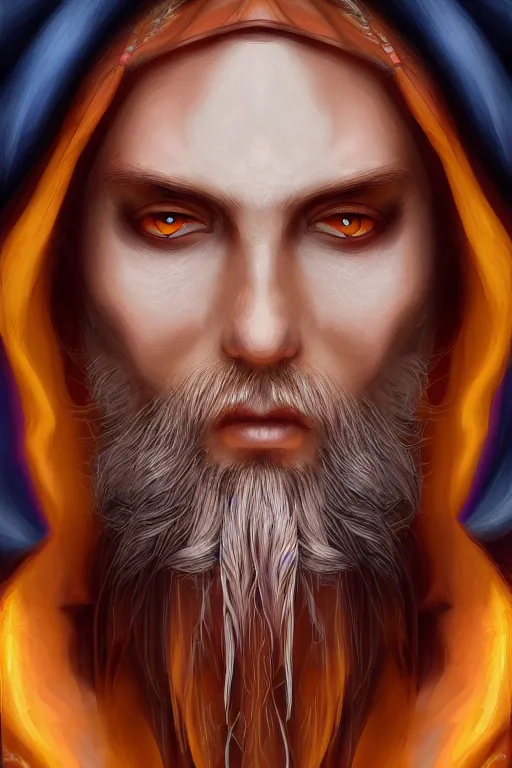 Image similar to portrait of robed mage | digital painting | highly detailed | artgerm