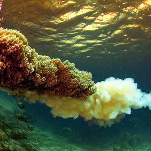 Image similar to an underwater fire