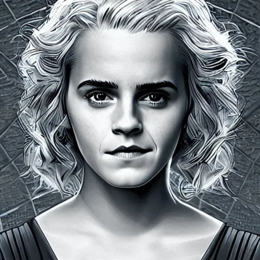 Prompt: Emma Watson as Granny Goodness, highly detailed, realistic face, digital art