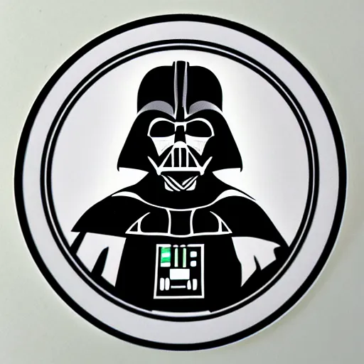 Image similar to symmetrical die cut sticker, darth vader