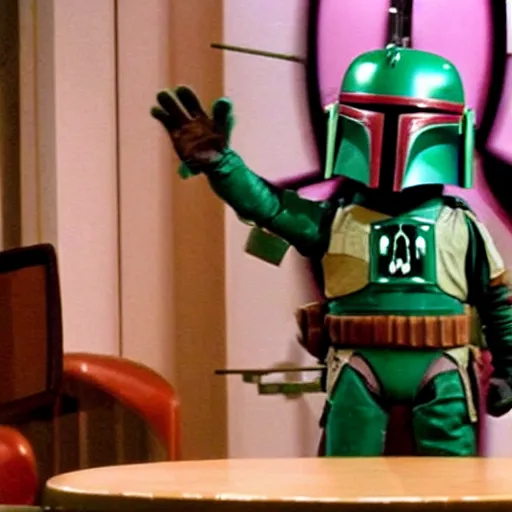 Prompt: boba fett hosting the muppet show