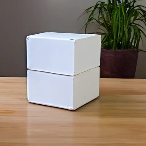 Prompt: cube on table