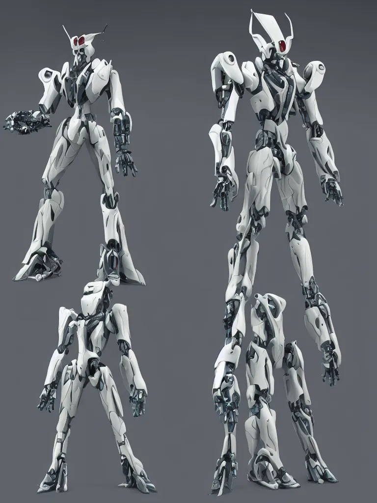 Image similar to full body full height, elegant alien mecha character model, default pose. super high resolution photo. symmetrical. orthographic front view.