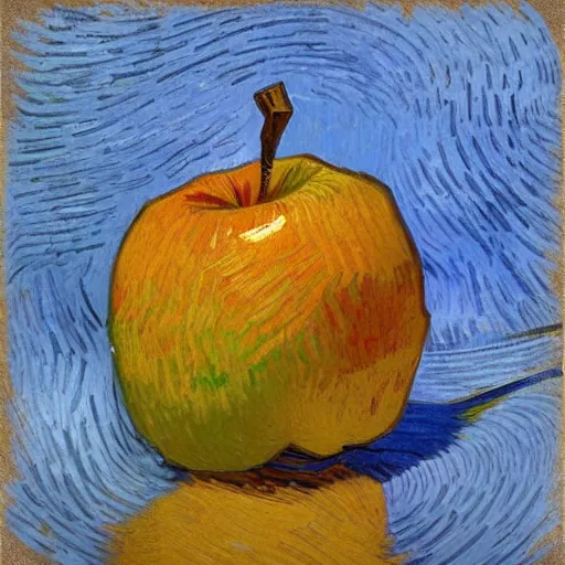 Prompt: an apple by vincent van gogh, digital art, trending on artstation