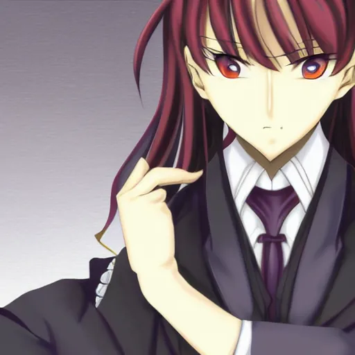 Prompt: illustration of the culprit in the visual novel umineko