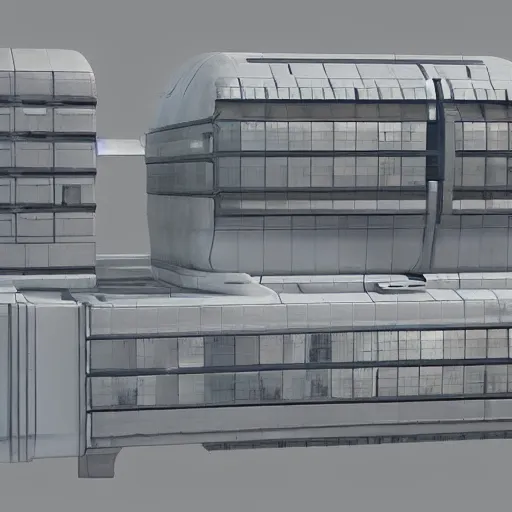 Image similar to pre - fab sci - fi parts for buildings. rendered in unreal engine.