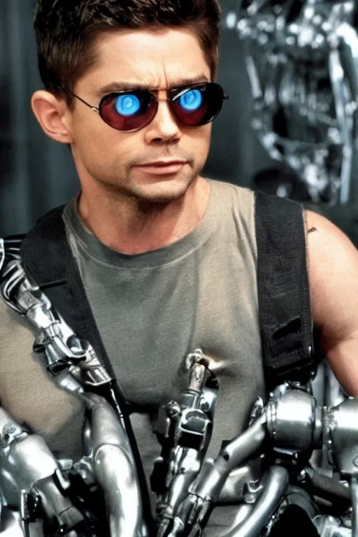 Image similar to topher grace as the terminator