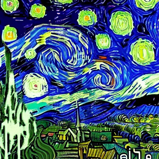 Image similar to messi by van gogh