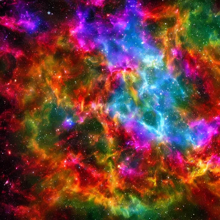 Image similar to a map made of nebula explosions, digital art