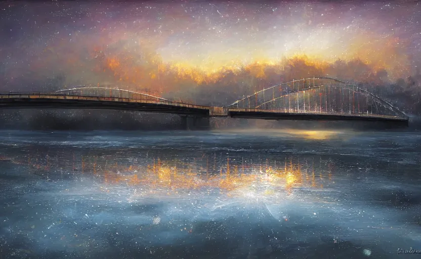 Image similar to bridge to the star, by paul chadeisson