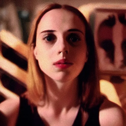 Image similar to movie still of perfect girl, cinematic composition, cinematic light, criterion collection, by gaspar noe and david lynch