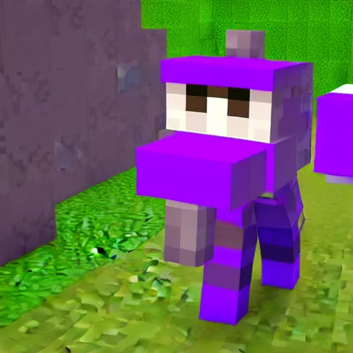 Prompt: Spyro the Dragon as a minecraft mob