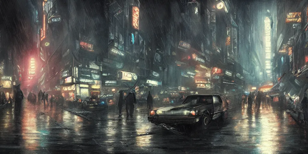 Image similar to underground flea market, artstation contest winner. blade runner, dark and moody. detailed paint, photorealistic