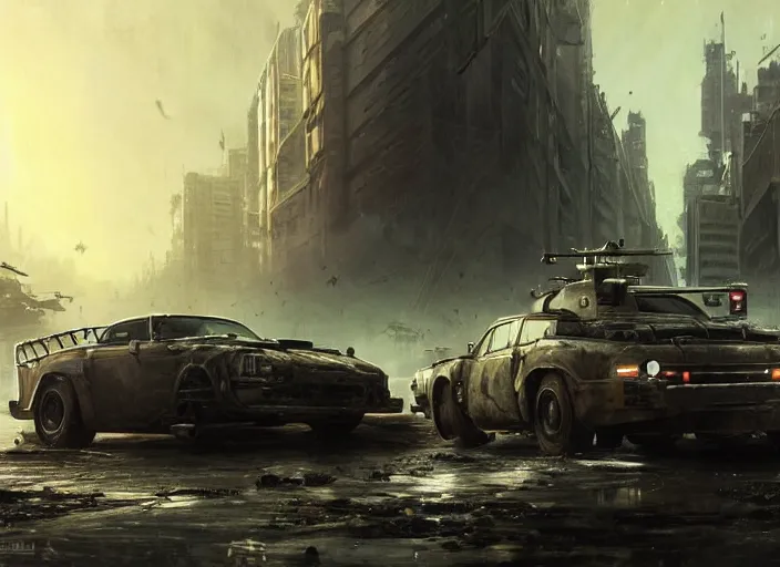 Image similar to A QUADRA TYPE-66 AVENGER car as a call of duty loading screen, intricate, dystopian, sci-fi, extremely detailed, digital painting, artstation, concept art, smooth, sharp focus, illustration, intimidating lighting, incredible art by artgerm and greg rutkowski and alphonse mucha and simon stalenhag