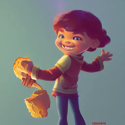 Prompt: the charismatic and strong toasted bread smiled at me, cute pixar character, volumetric lighting, dynamic composition, fantasy, hyper detailed, ultra realistic, sharp focus, octane render, concept art by sachin teng and sergey kolesov and ruan jia and heng z