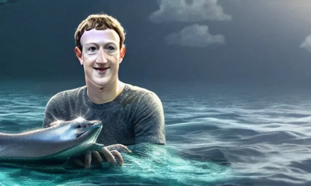 Prompt: mark zuckerberg, mermaid king of the ocean, photorealistic, cinematic lighting, highly detailed, marvel cinematic universe