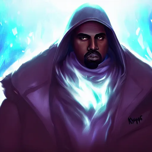 Image similar to Kanye West, League of Legends amazing splashscreen artwork, splash art, hd wallpaper, deviantart, artstation