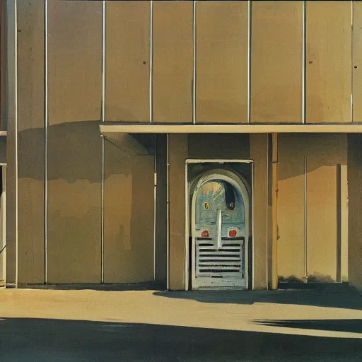 Image similar to painting of a scifi ancient civilzation victorian, brutalist architecture, william eggleston