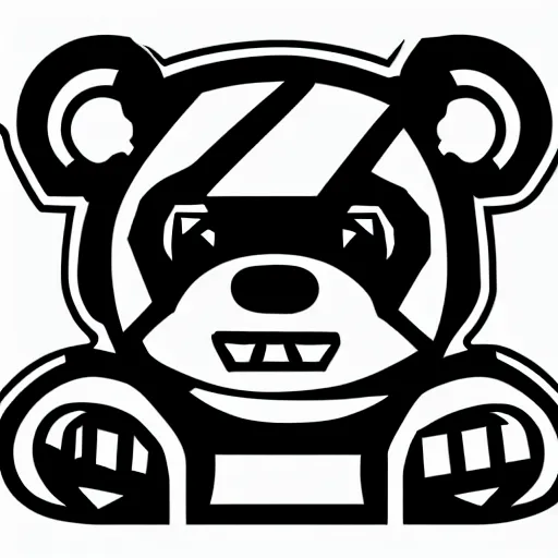 Image similar to in the style of max prentis and deathburger and laurie greasley a vector e-sports sticker logo of a teddy bear, highly detailed, colourful, 8k wallpaper