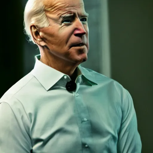 Image similar to joe biden as danny phantom, movie still, cinematic lighting