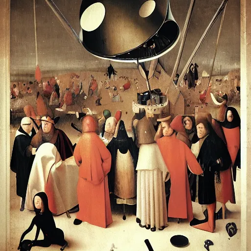 Prompt: disco party by hieronymous bosch ,detailed_digital_art_trending_on_Artstation