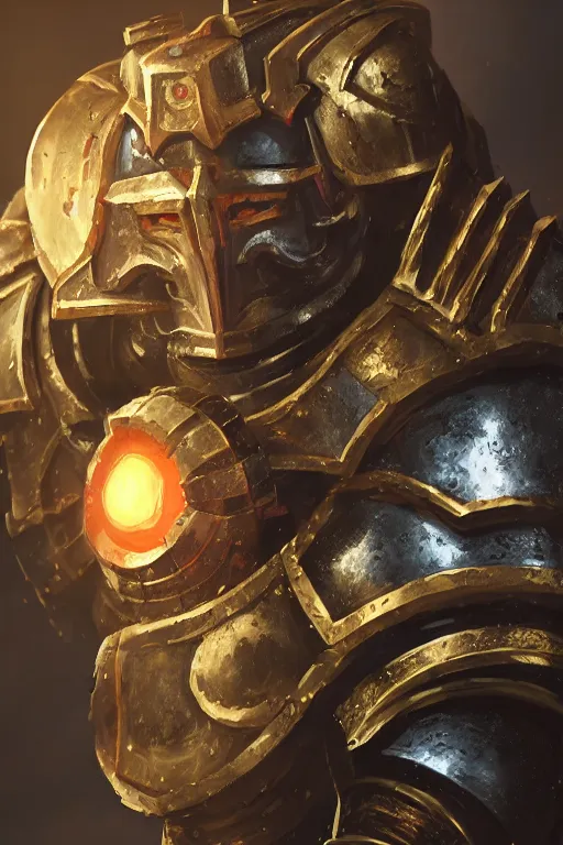 Image similar to armor portrait heros warhammer 4 0 k horus heresy fanart - the primarchs emperor by johannes helgeson animated with vfx concept artist & illustrator global illumination ray tracing hdr fanart arstation zbrush central hardmesh 8 k octane renderer comics stylized